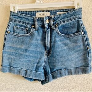 PacSun high waisted jean shorts
